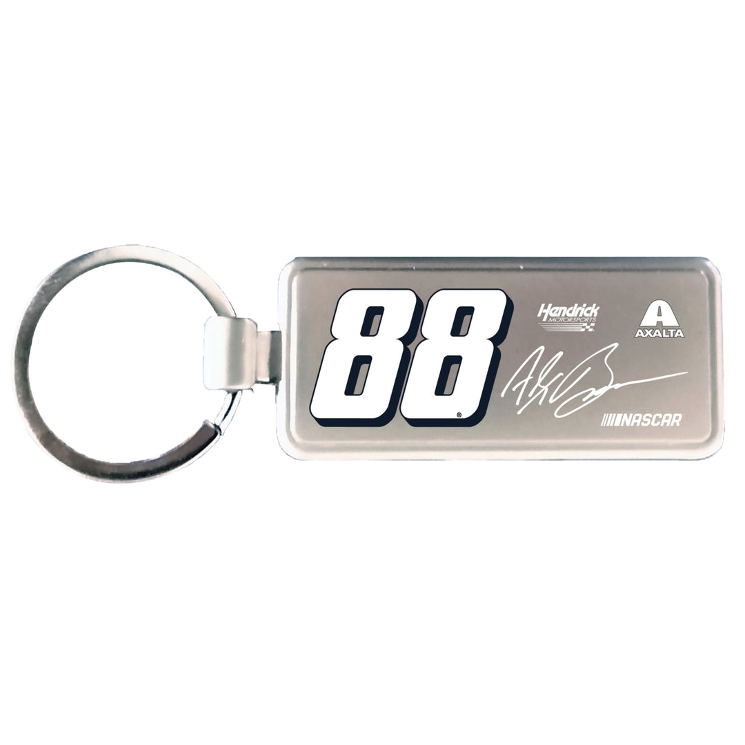 R and R Imports AB Alex Bowman 88 NASCAR Metal Keychain Image 1