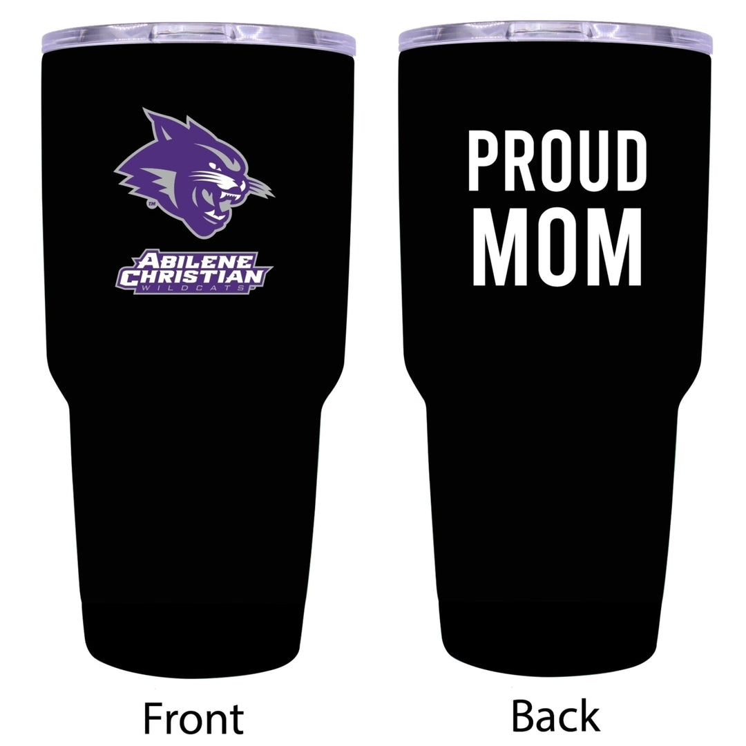 Abilene Christian University Proud Mom 24 oz Insulated Stainless Steel Tumbler - Black Image 1