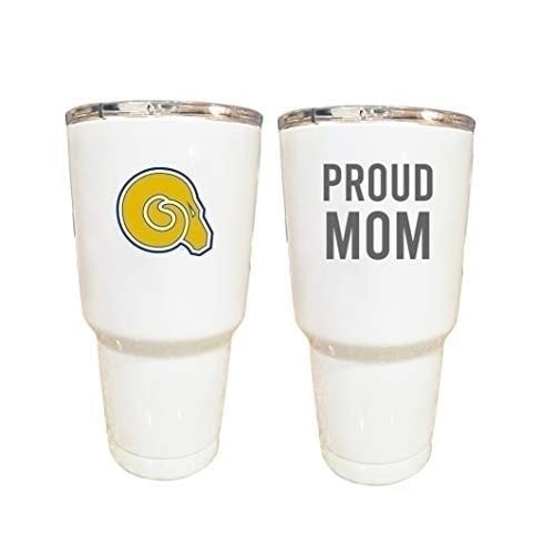 Albany State University Proud Mom 24 oz Insulated Stainless Steel Tumblers White. Image 1