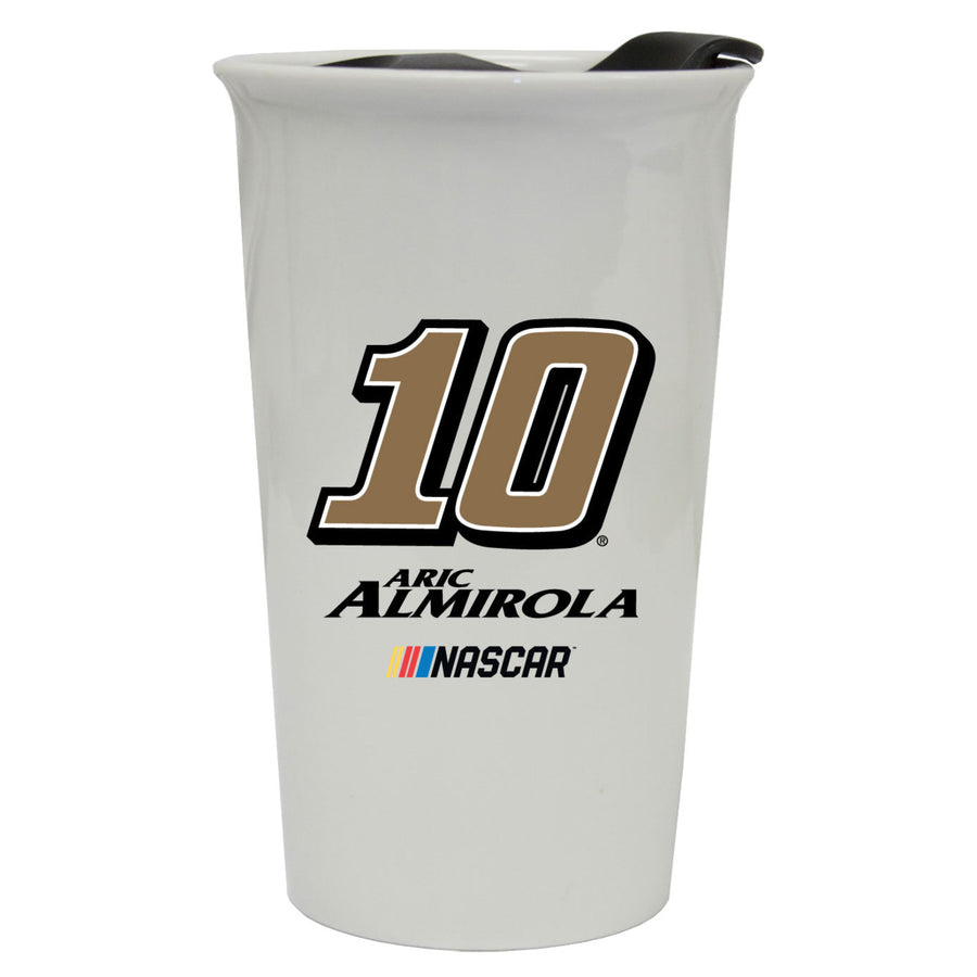 R and R Imports Aric Almirola 10 NASCAR Double Walled Ceramic Tumbler for 2020 Image 1