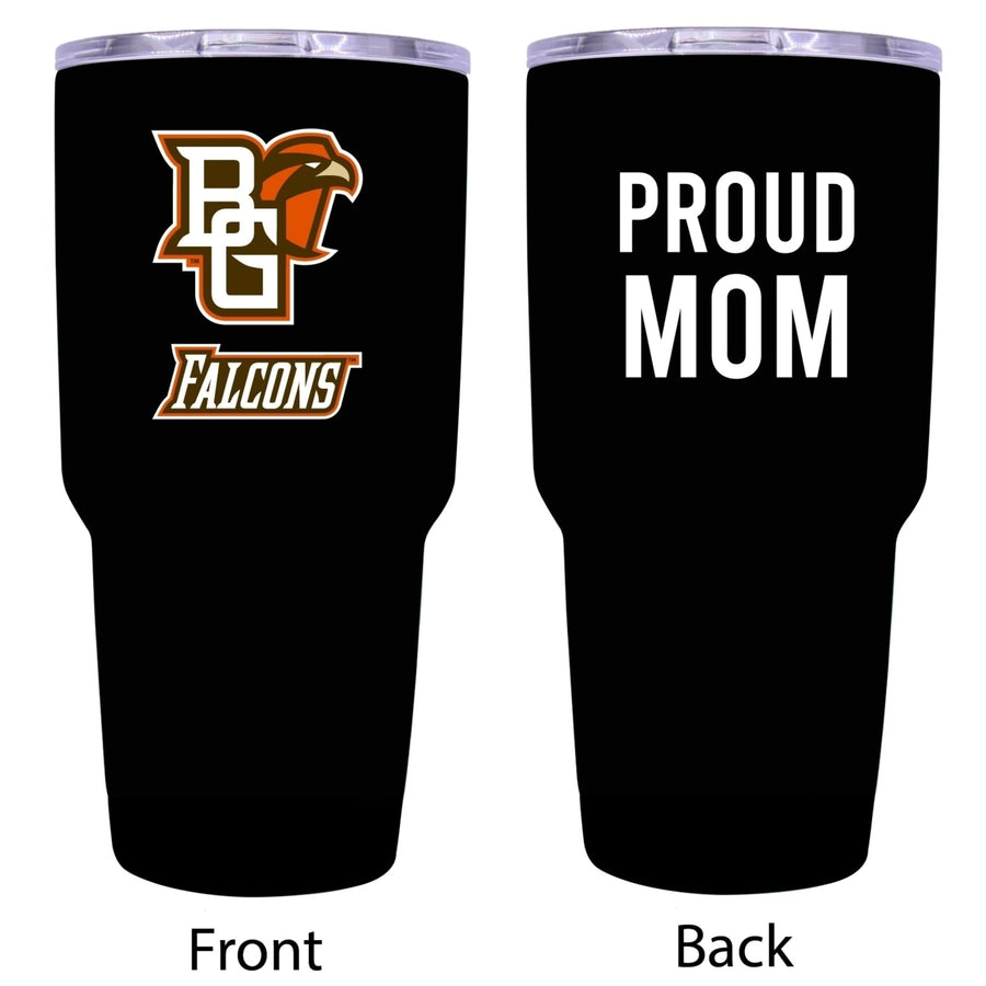 R and R Imports Bowling Green Falcons Proud Mom 24 oz Insulated Stainless Steel Tumblers Black. Image 1