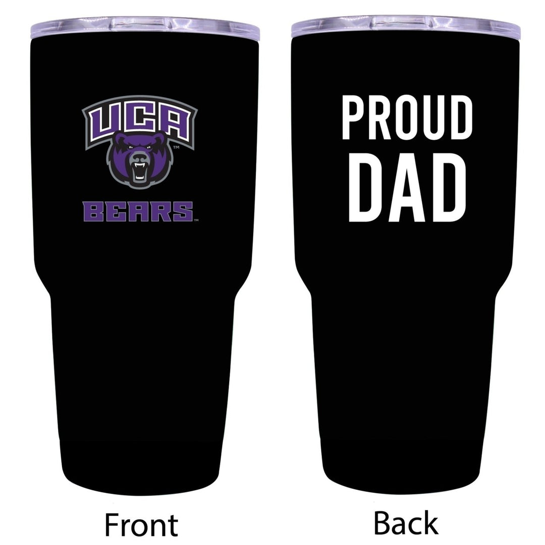 Central Arkansas Bears Proud Dad 24oz Insulated Stainless Steel Tumblers Image 1