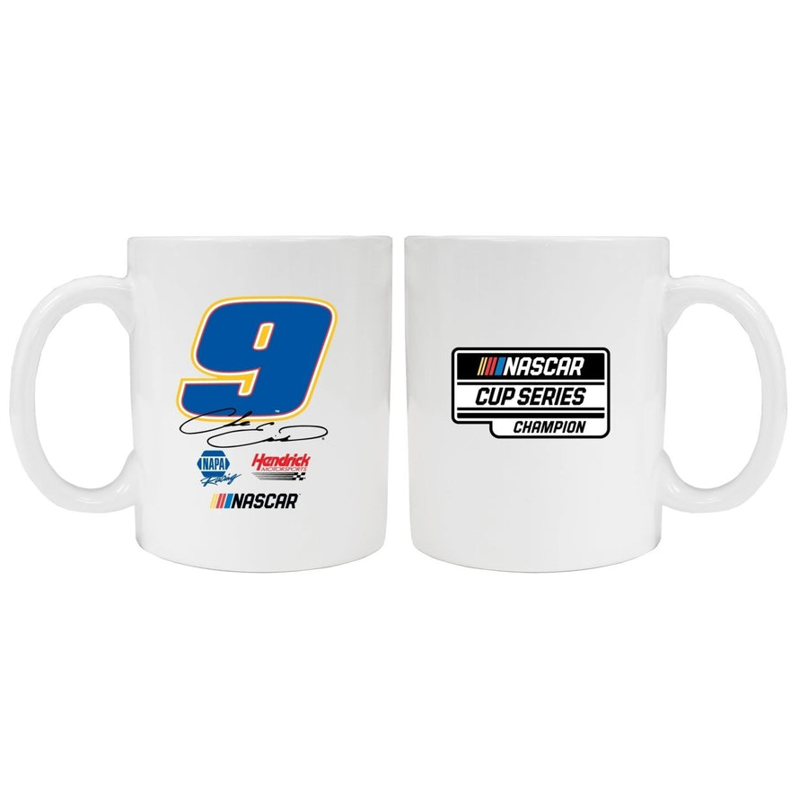 Chase Elliott 9 NASCAR 2020 Champion Ceramic White Mug for 2020 2-Pack (White). Image 1