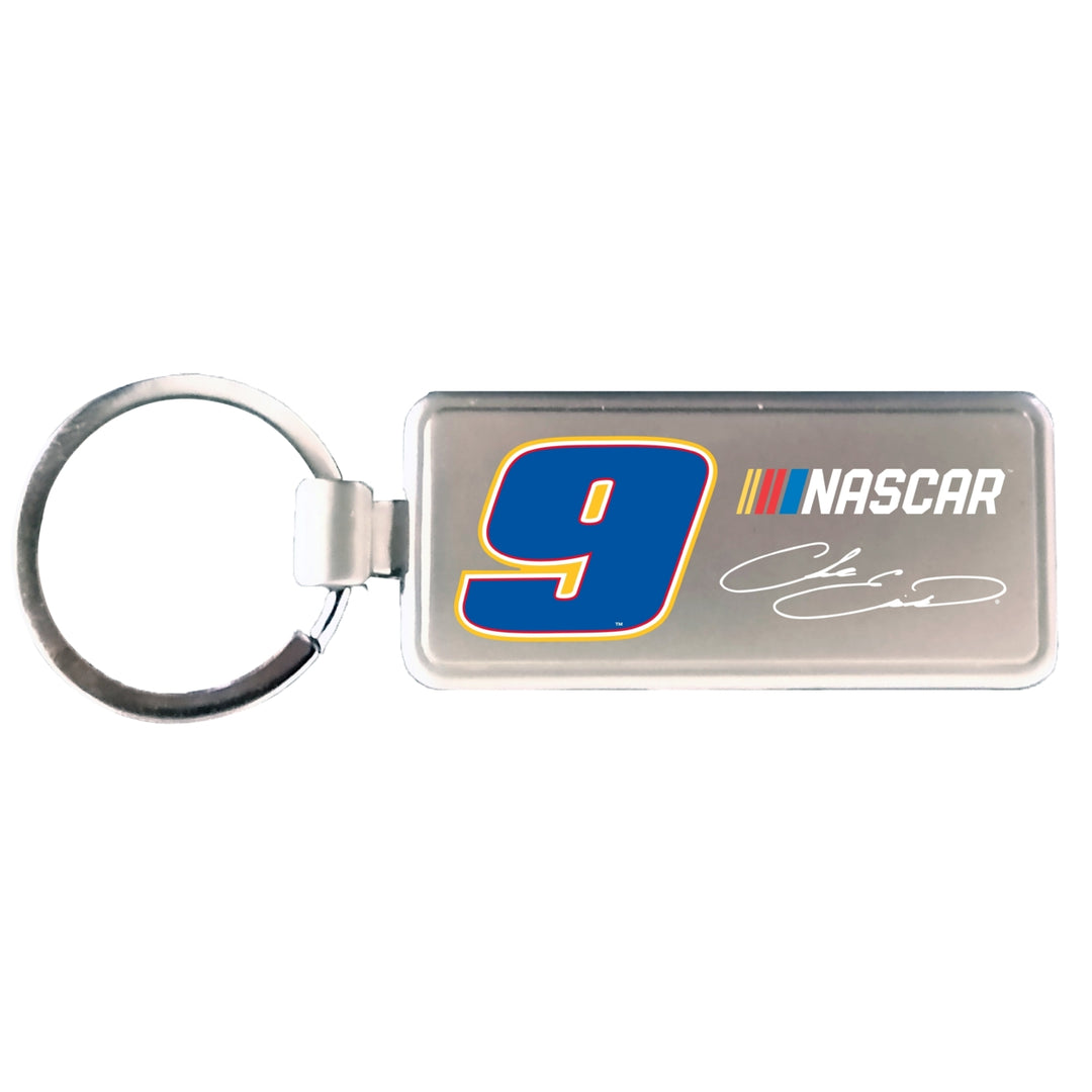 R and R Imports Chase Elliott 9 NASCAR Metal Keychain Image 1