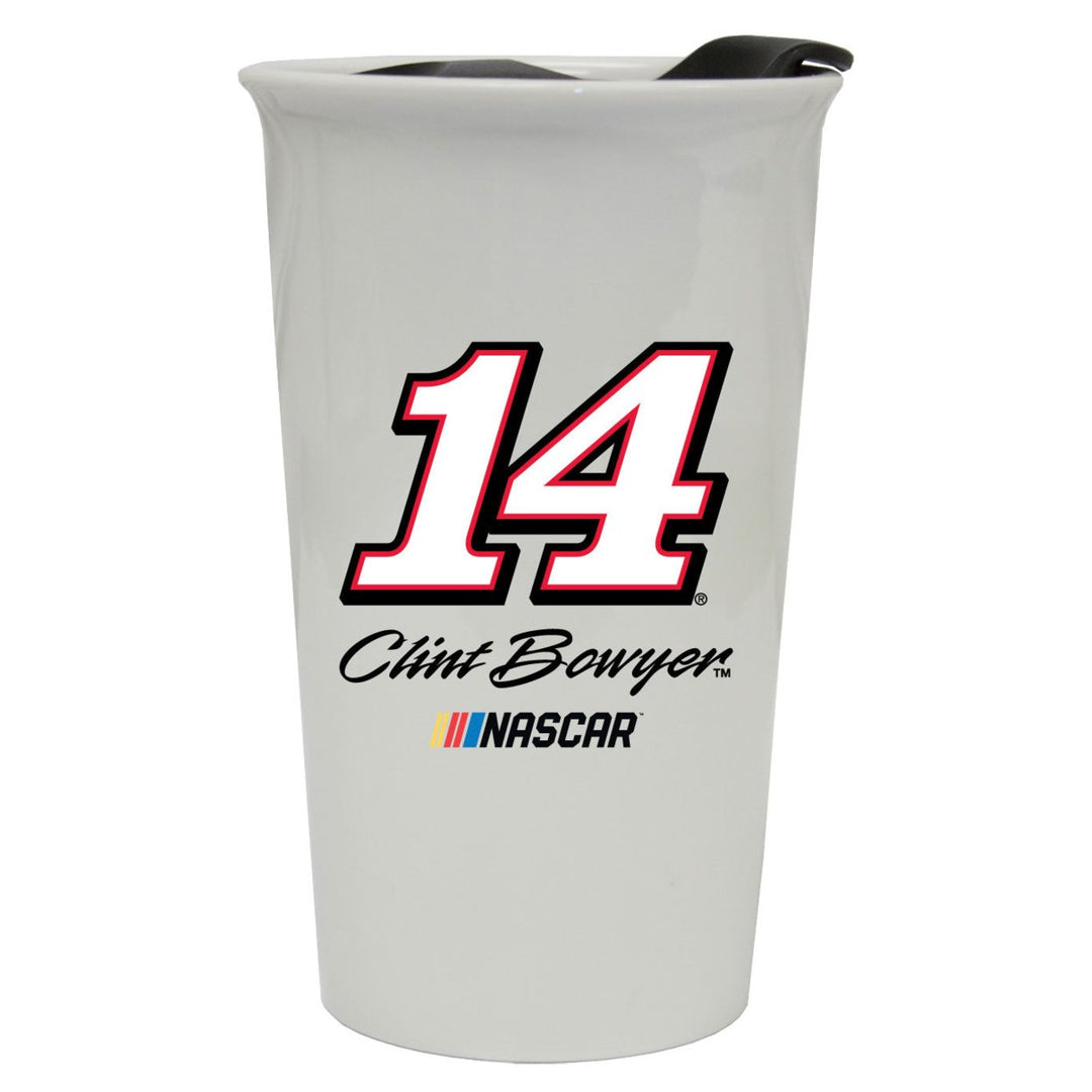 R and R Imports Clint Bowyer 14 NASCAR Double Walled Ceramic Tumbler for 2020 Image 1