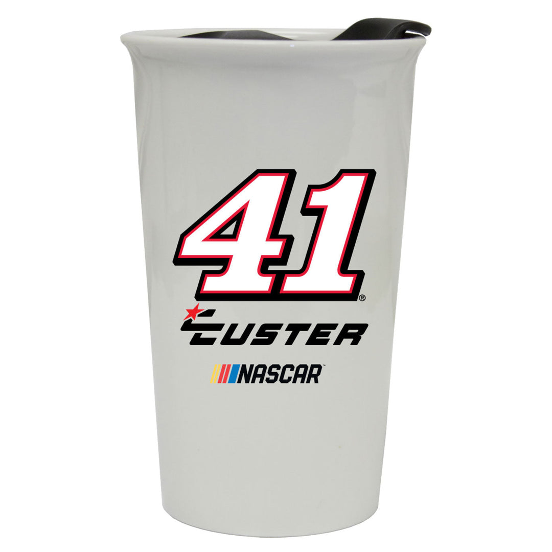 R and R Imports Cole Custer 41 NASCAR Double Walled Ceramic Tumbler for 2020 Image 1