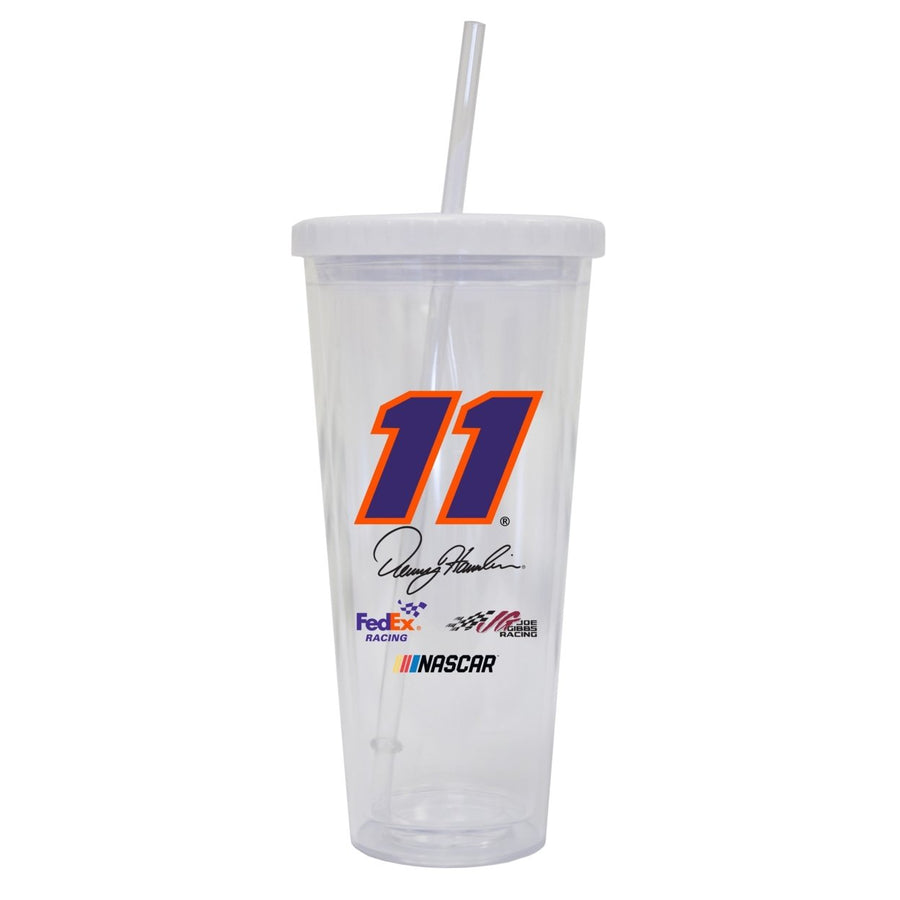 R and R Imports Denny Hamlin 11 24 oz Straw Tumbler  for 2020 Image 1