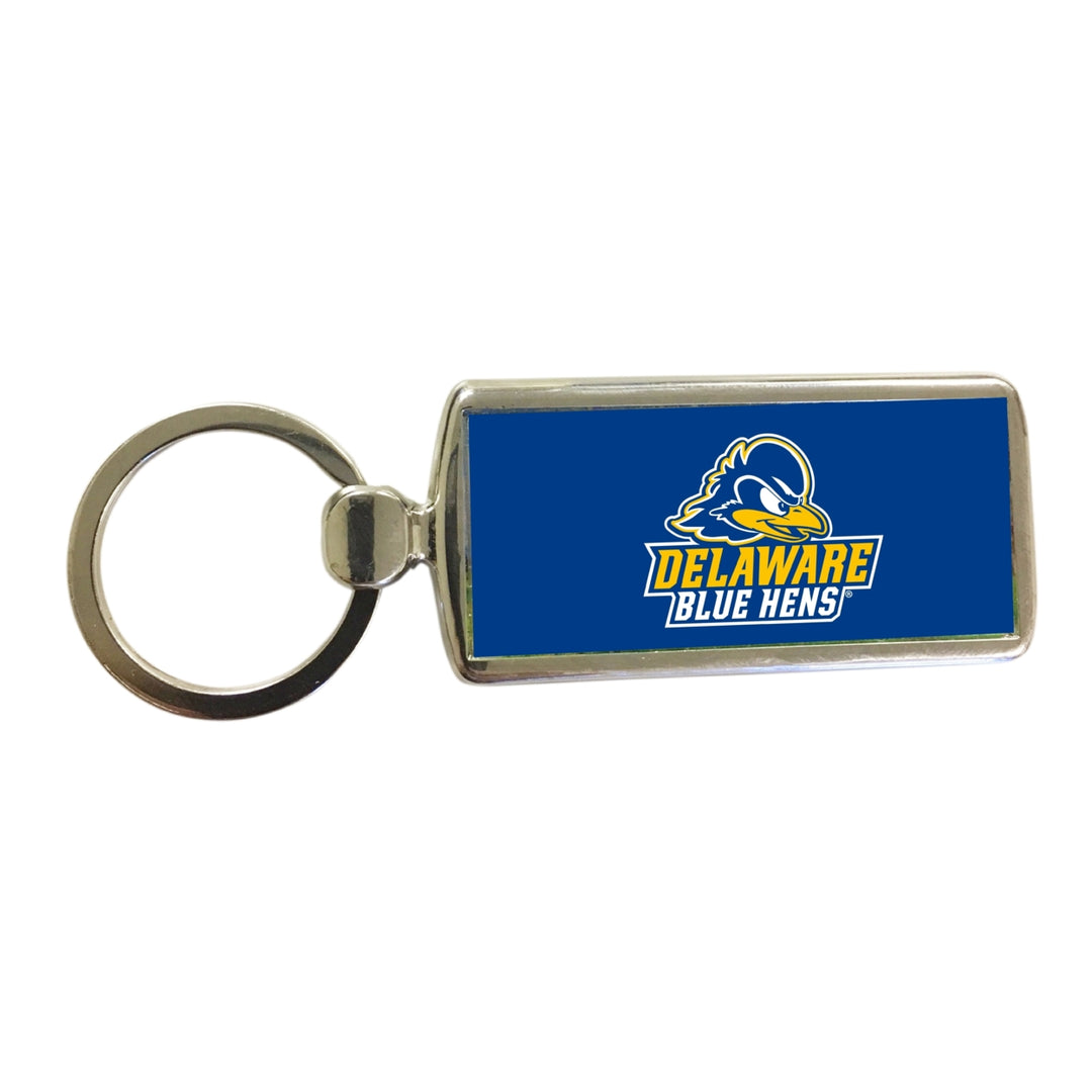 Delaware Blue Hens Metal Keychain Image 1