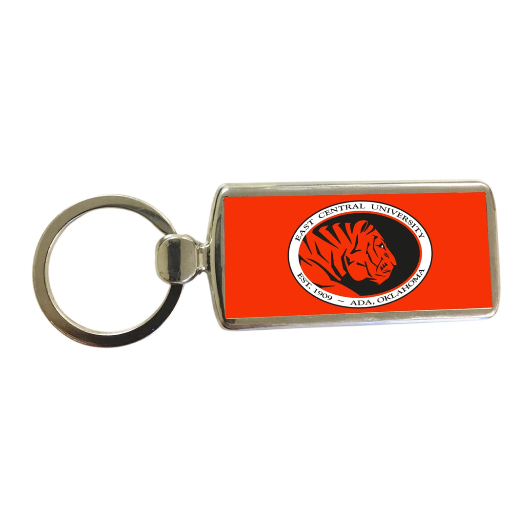 East Central University Tigers Metal Keychain Image 1