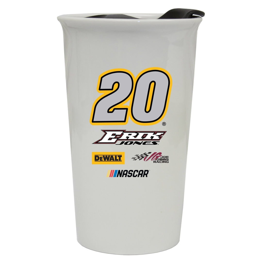 R and R Imports Erik Jones 20 NASCAR Double Walled Ceramic Tumbler for 2020 Image 1