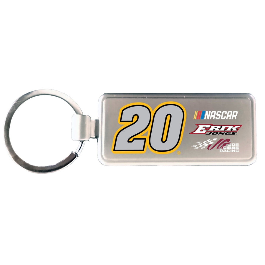 R and R Imports Erik Jones 20 NASCAR Metal Keychain Image 1