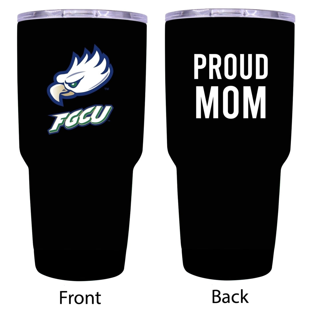 R and R Imports Florida Gulf Coast Eagles Proud Mom 24 oz Insulated Stainless Steel Tumblers Black. Image 1