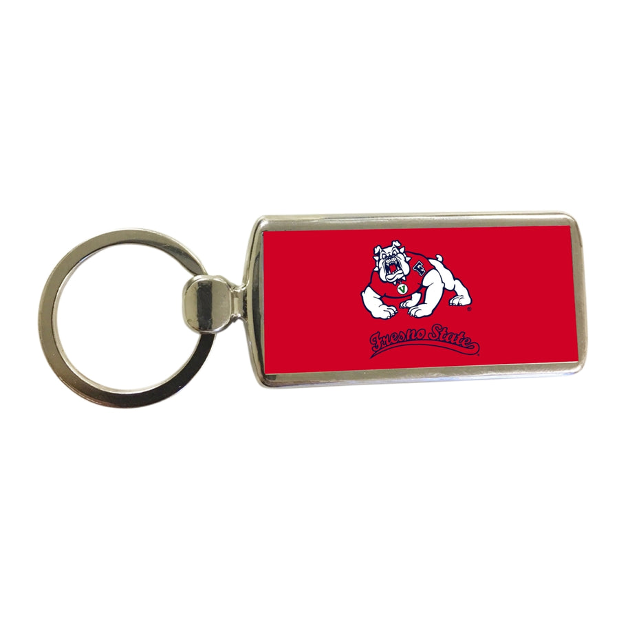 R and R Imports Fresno State Bulldogs Metal Keychain Image 1