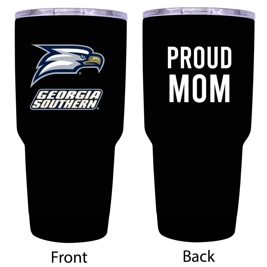 R and R Imports Georgia Southern Eagles Proud Mom 24 oz Insulated Stainless Steel Tumblers Black. Image 1