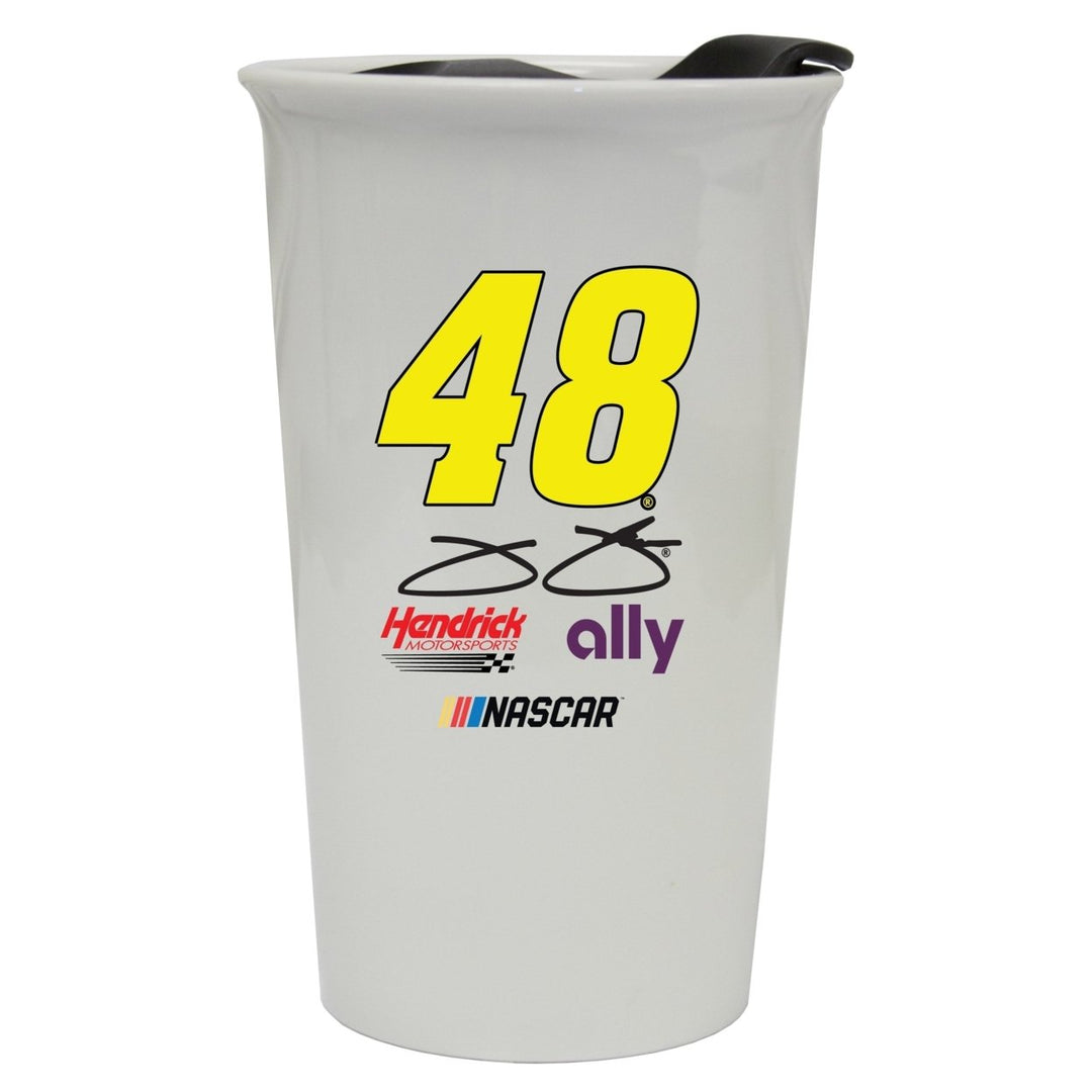 R and R Imports Jimmie Johnson 48 NASCAR Double Walled Ceramic Tumbler for 2020 Image 1