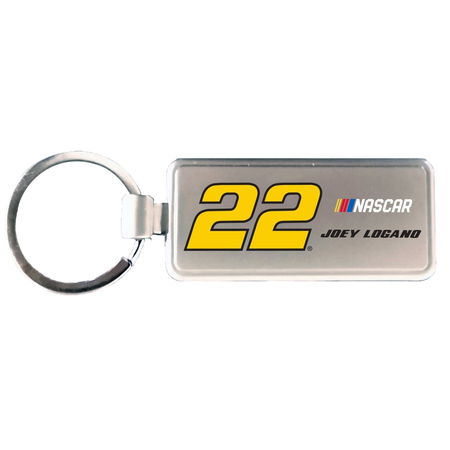 R and R Imports Joey Logano 22 NASCAR Metal Keychain Image 1