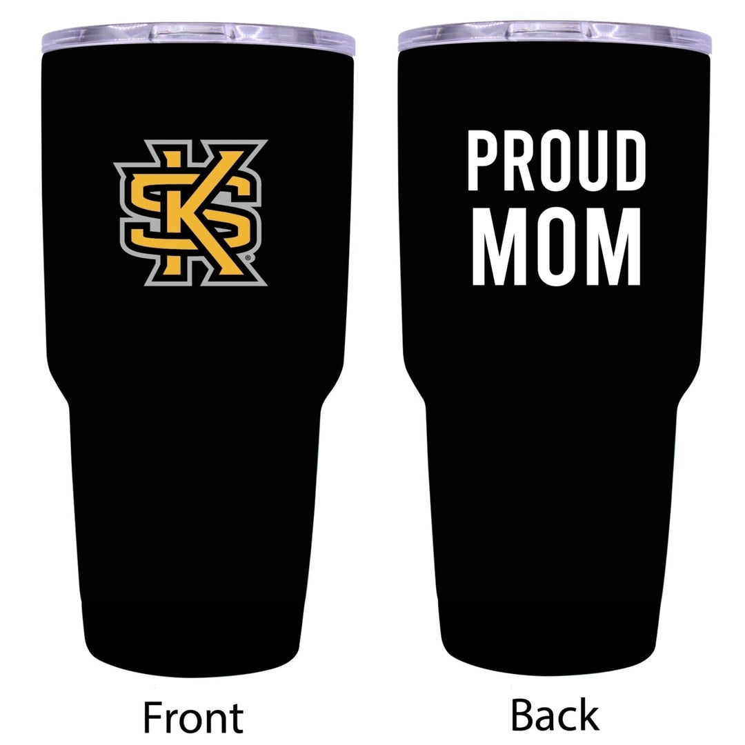 R and R Imports Kennesaw State Unviersity Proud Mom 24 oz Insulated Stainless Steel Tumblers Black. Image 1