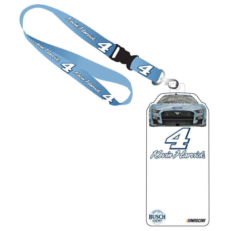 R and R Imports Kevin Harvick 4 Nascar Credential Holder with Lanyard  For 2022 Image 1