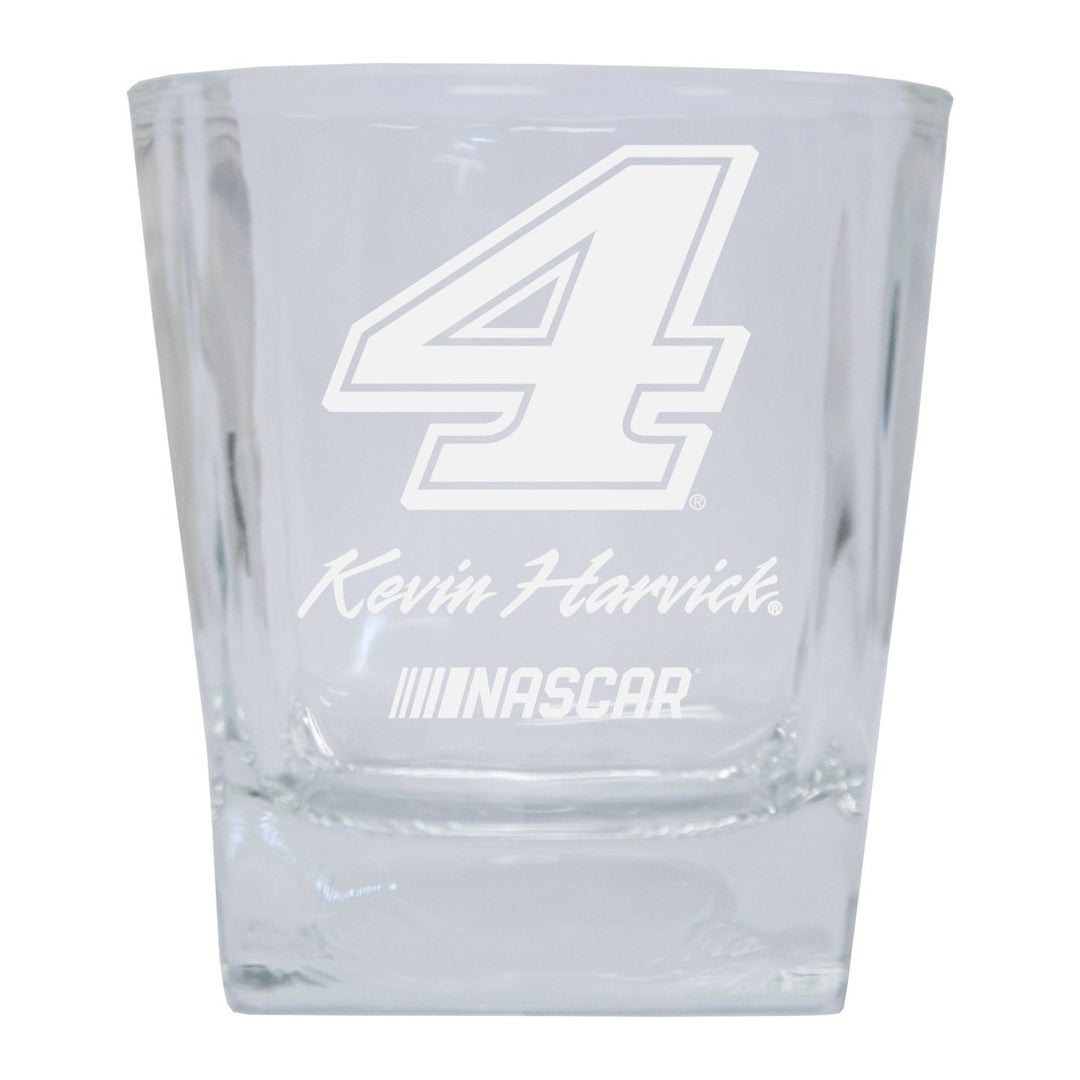 R and R Imports Kevin Harvick 4 NASCAR Cup Series Etched 5 oz Shooter Glass 2-Pack Image 1