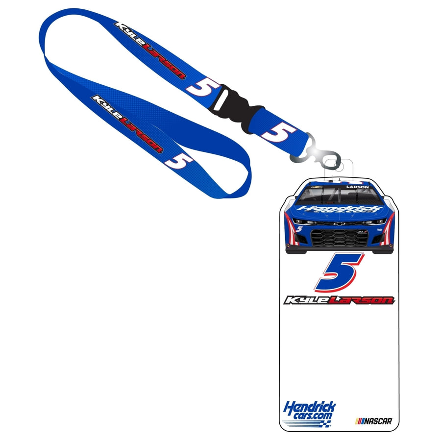 R and R Imports Kyle Larson 5 Nascar Credential Holder with Lanyard  for 2022 Image 1