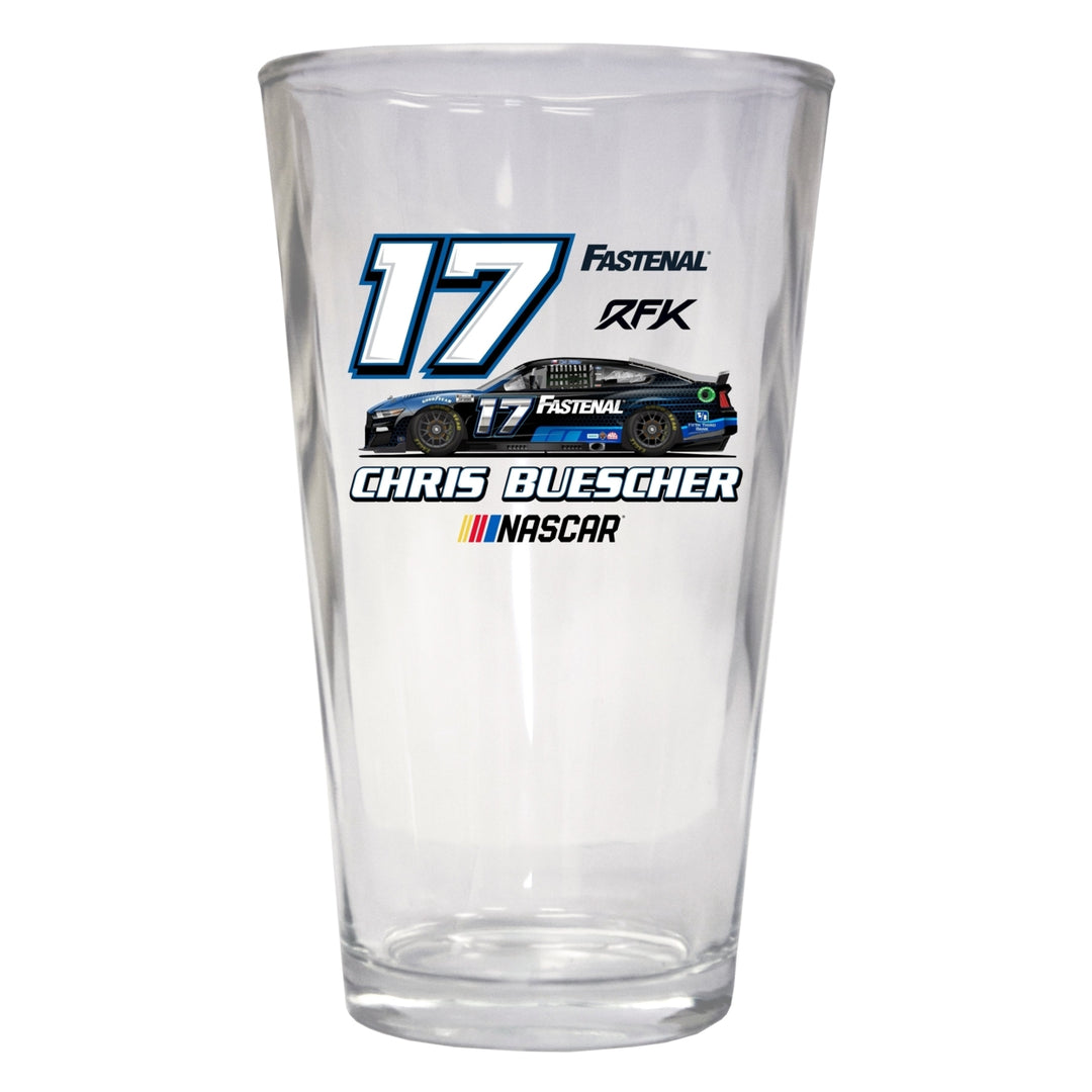 17 Chris Buescher Pint Glass Image 1