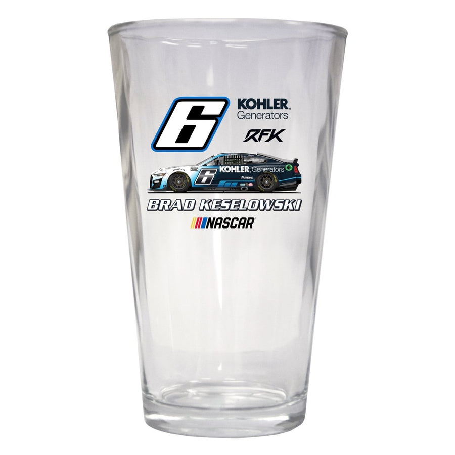 6 Brad Keselowski Pint Glass Image 1