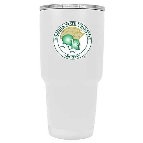 Norfolk State University 24 oz White Insulated Stainless Steel Tumbler White Image 1