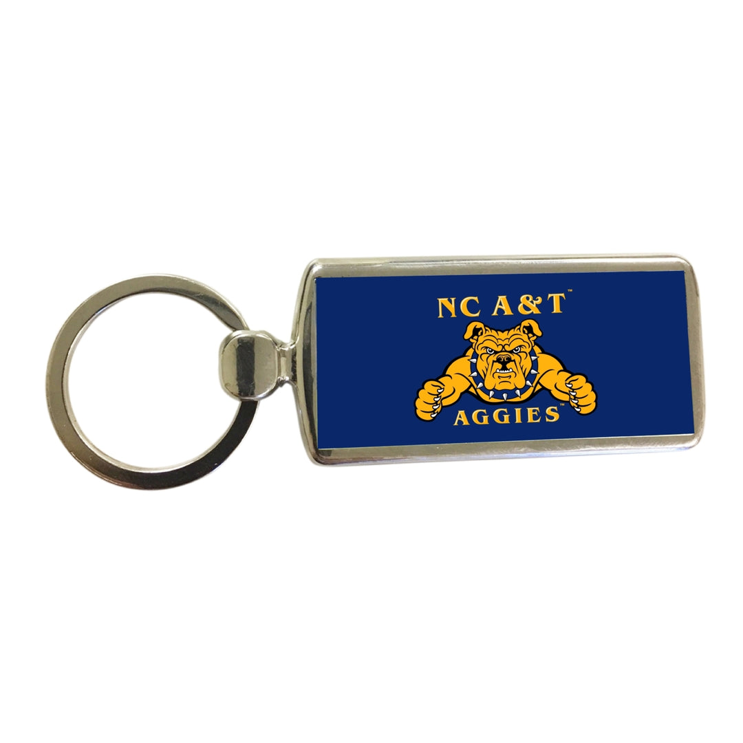 North Carolina AandT State Aggies Metal Keychain Image 1