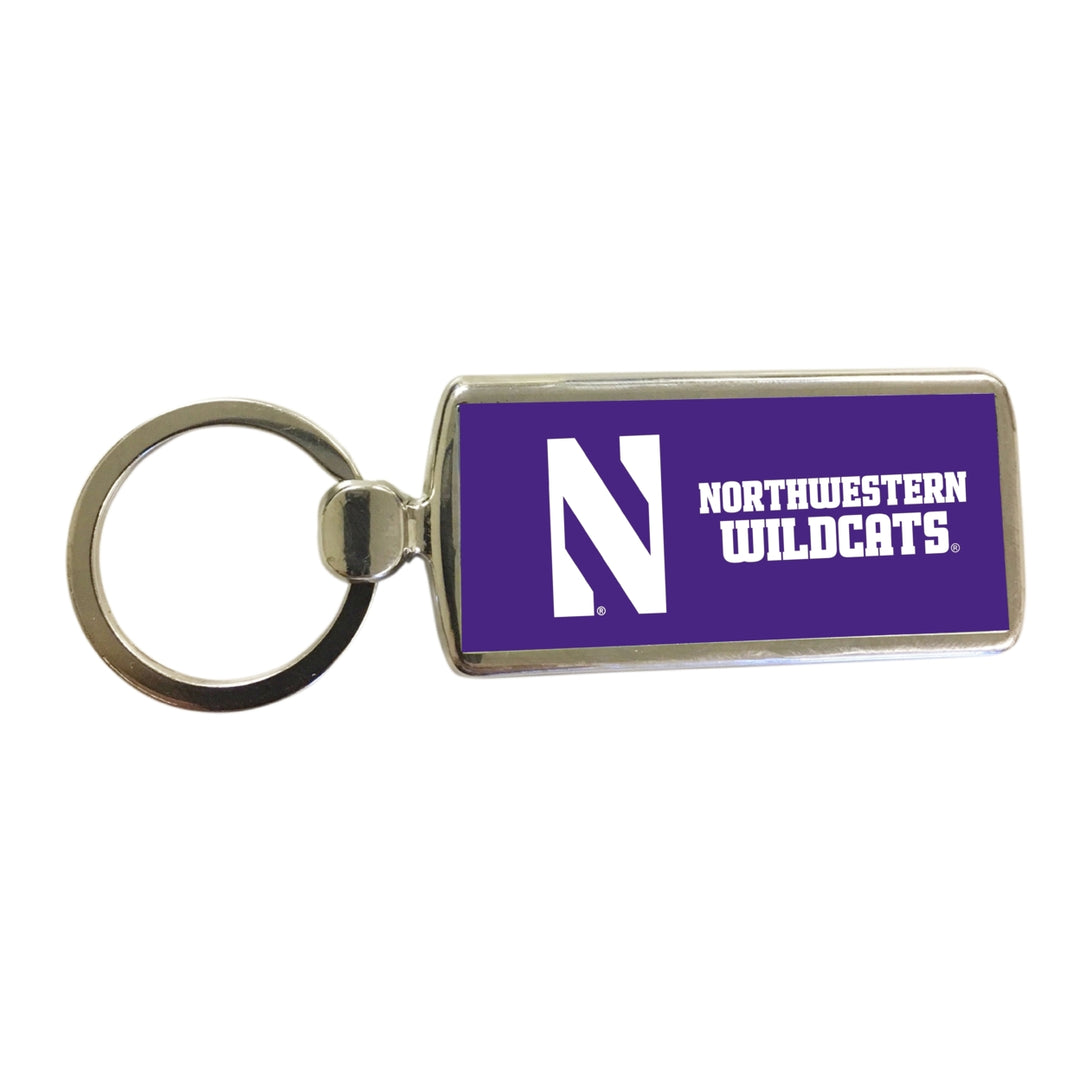 Northwestern University Wildcats Metal Keychain Image 1