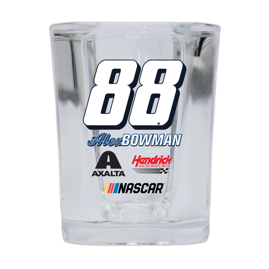 R and R Imports Officially Licensed NASCAR Alex Bowman #88 Shot Glass Square New for 2020 Image 1