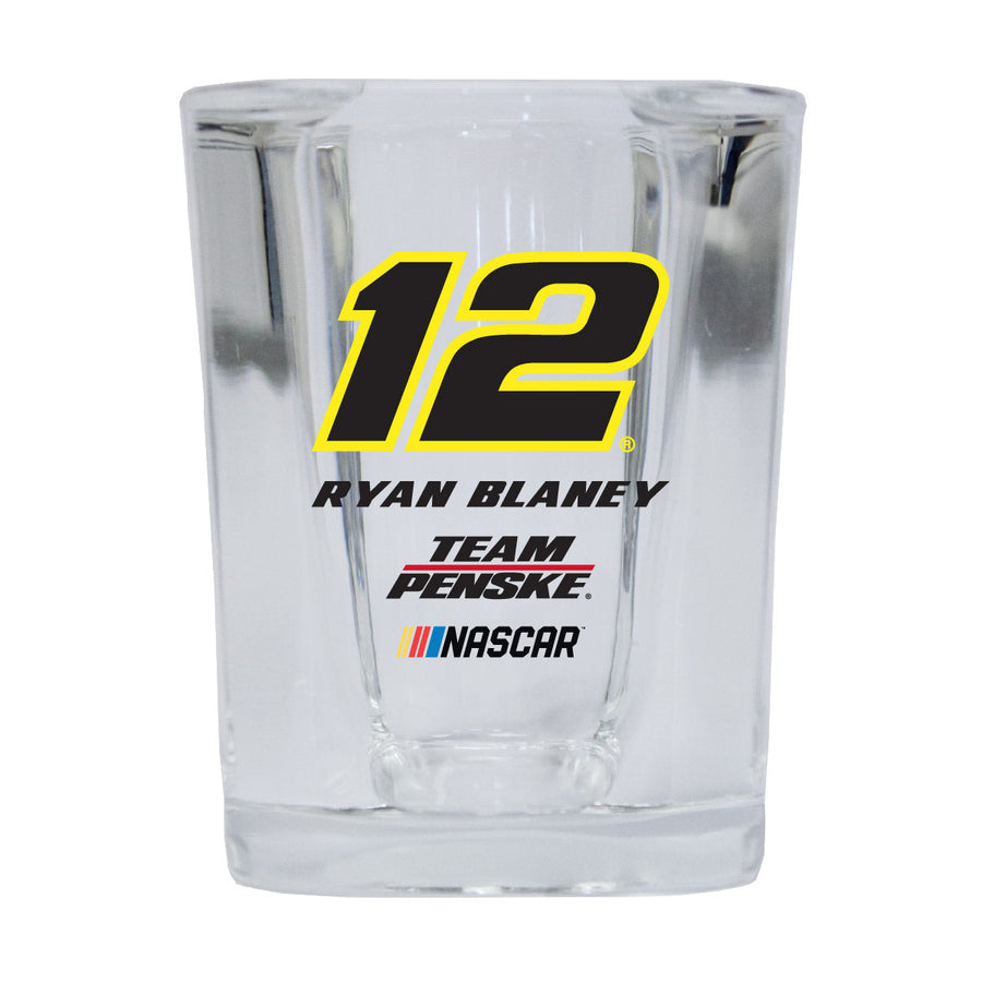 R and R Imports Officially Licensed NASCAR Ryan Blaney 12 Shot Glass Square for 2020 Image 1