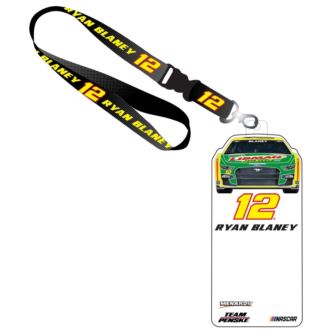 R and R Imports Ryan Blaney #12 Nascar Credential Holder with Lanyard New for 2022 Image 1