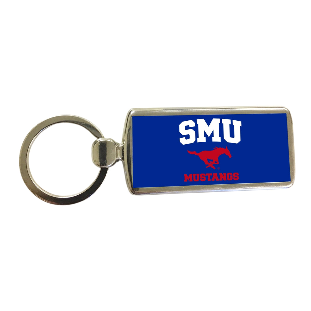 Southern Methodist University Metal Keychain Image 1