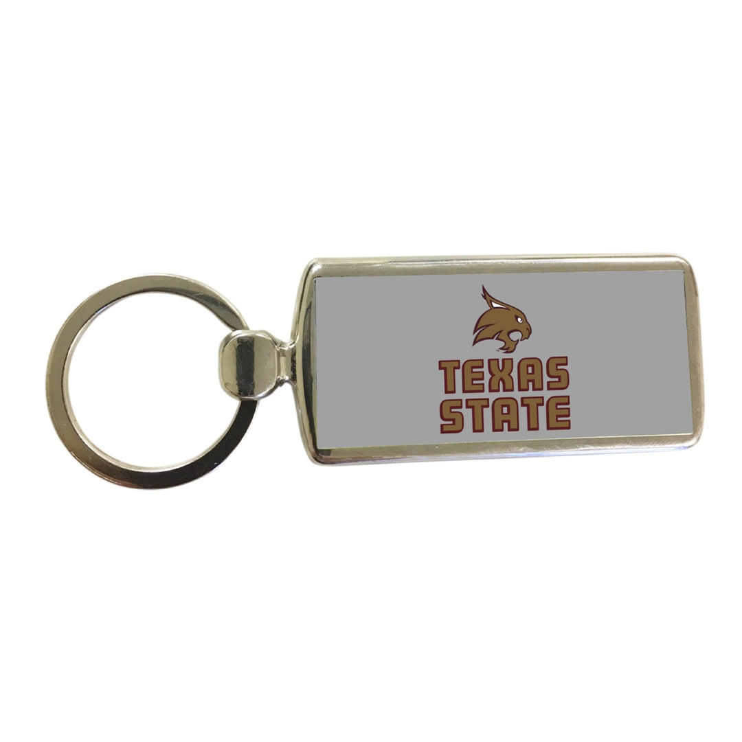 Texas State Bobcats Metal Keychain Image 1