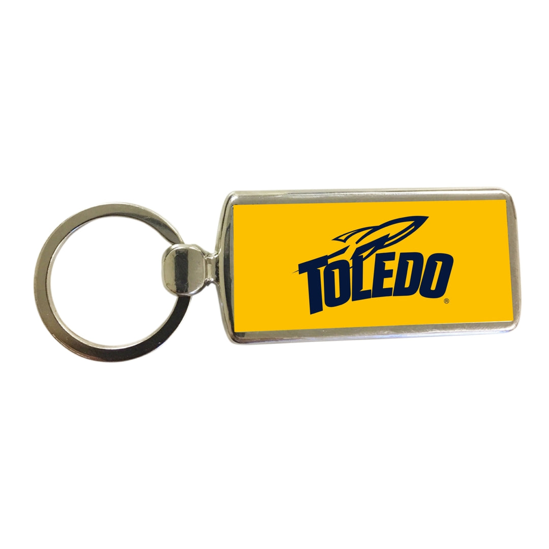 R and R Imports Toledo Rockets Metal Keychain Image 1
