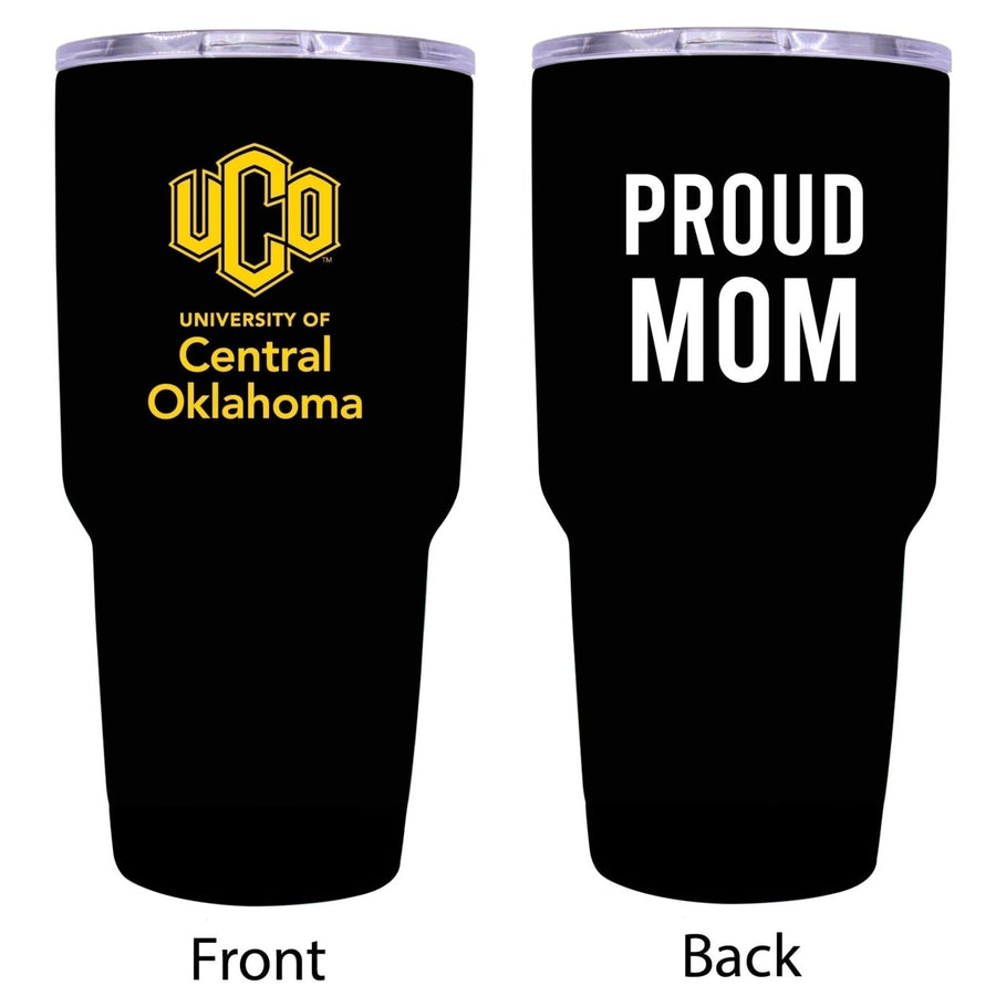 R and R Imports University of Central Oklahoma Bronchos Proud Mom 24 oz Insulated Stainless Steel Tumblers Black. Image 1