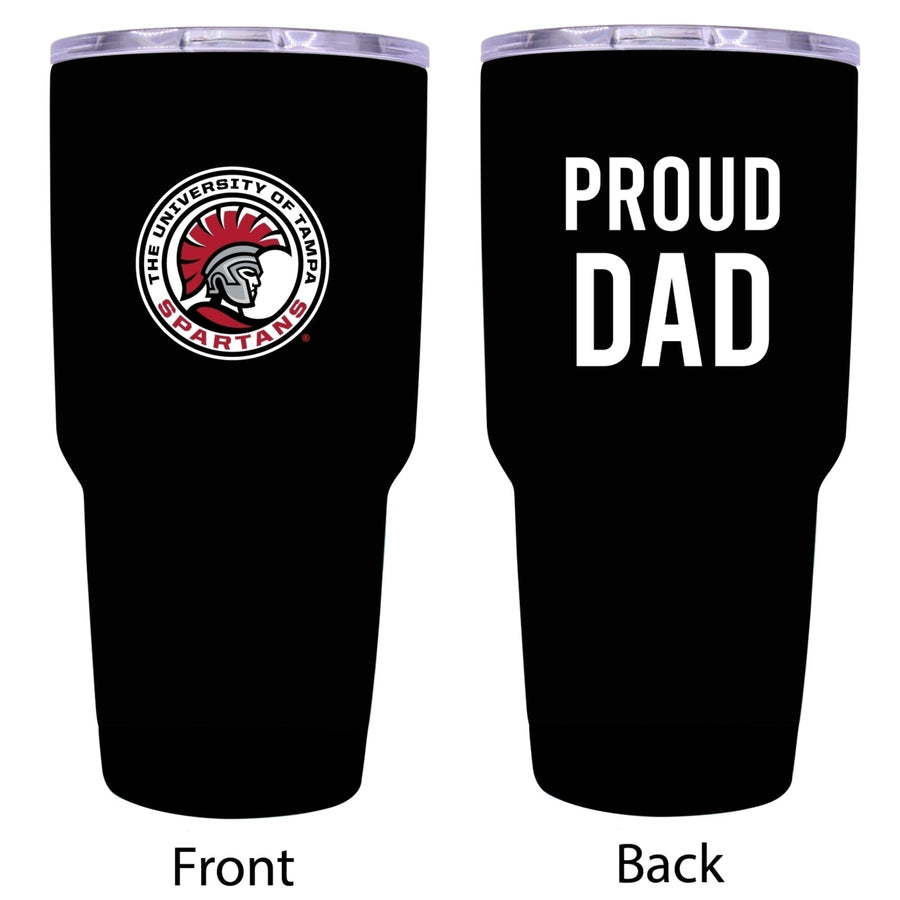 R and R Imports University of Tampa Spartans Proud Dad 24 oz Insulated Stainless Steel Tumblers Black. Image 1