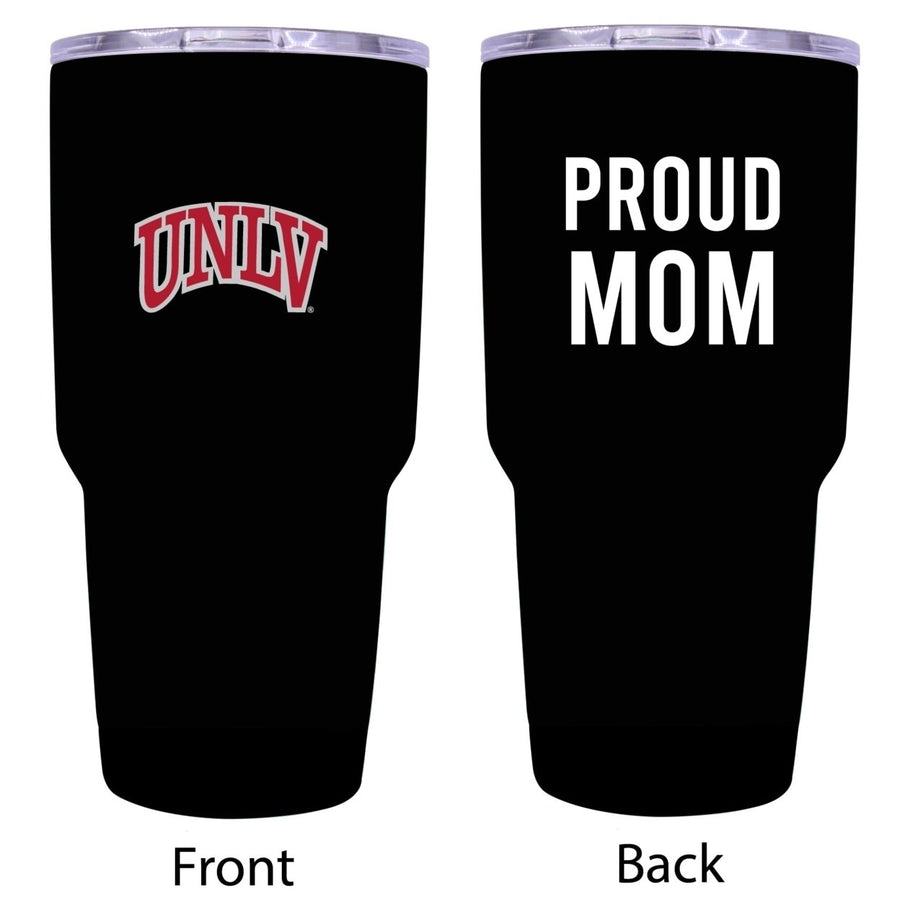 R and R Imports UNLV Rebels Proud Mom 24 oz Insulated Stainless Steel Tumblers Black. Image 1