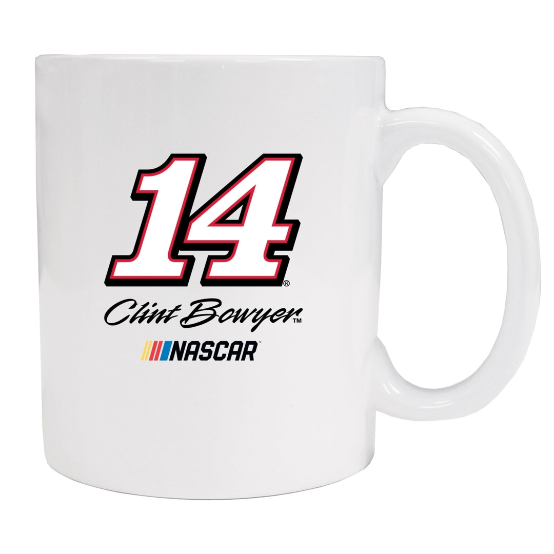 Clint Bowyer 14 Ceramic White Mug for 2020 (White). Image 1