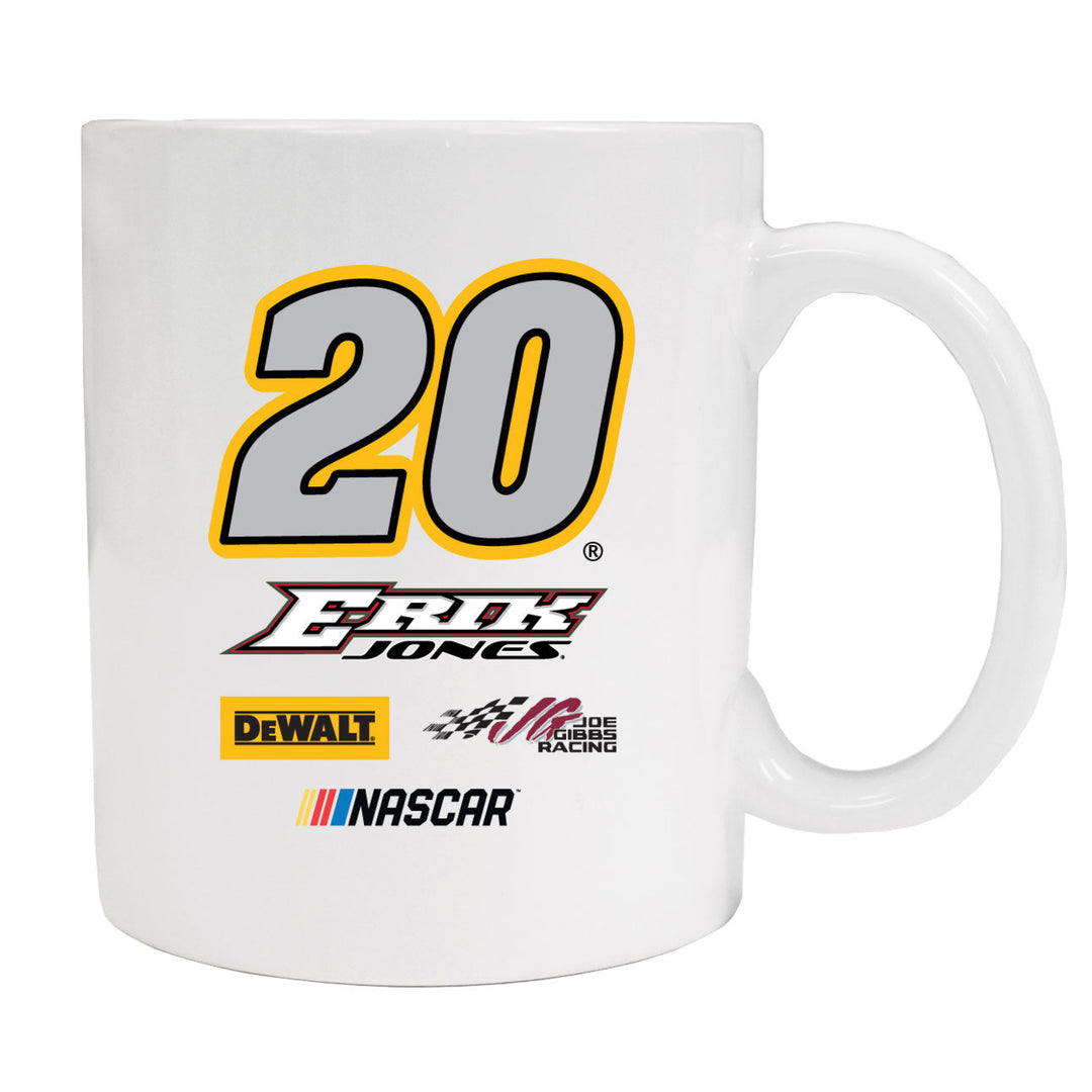 Erik Jones 20 Ceramic White Mug for 2020 (White). Image 1