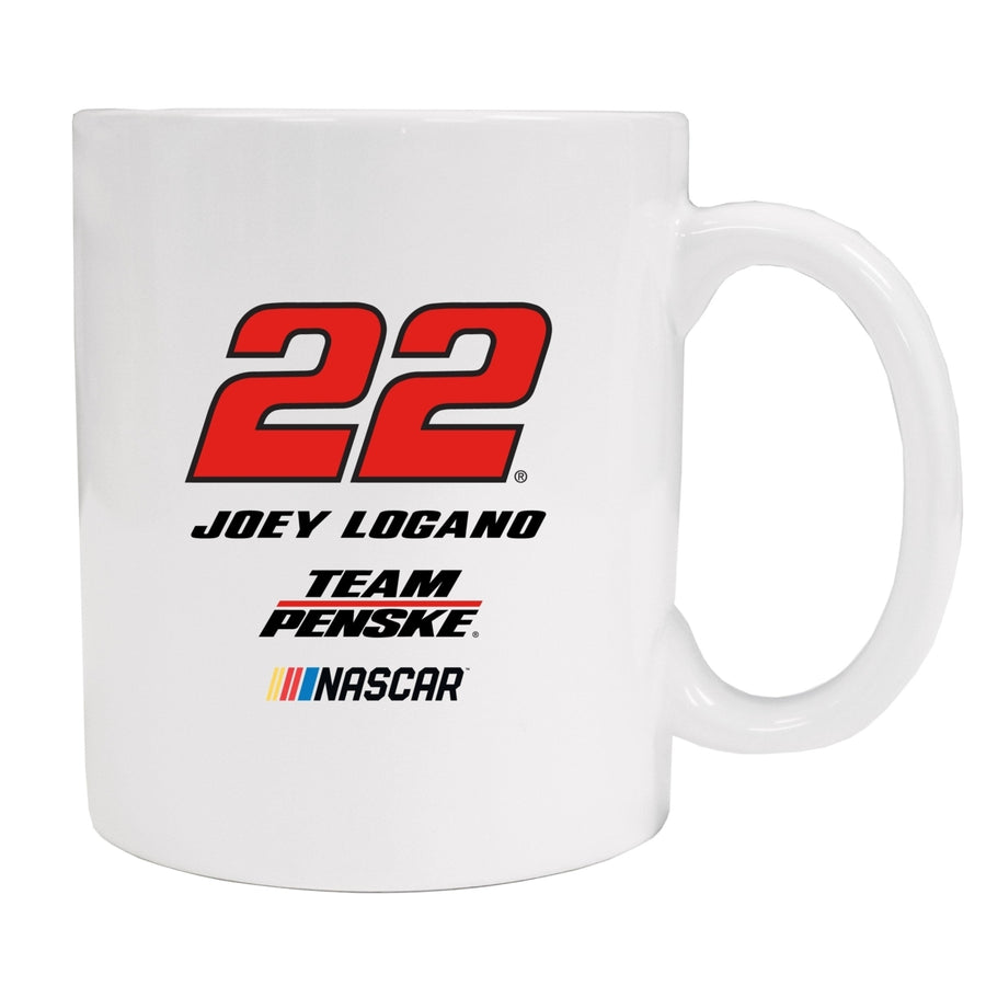 Joey Logano 22 Ceramic White Mug for 2020 (White). Image 1