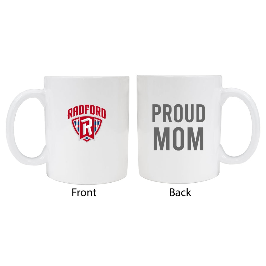 Radford University Highlanders Proud Mom Ceramic Coffee Mug - White (2 Pack) Image 1