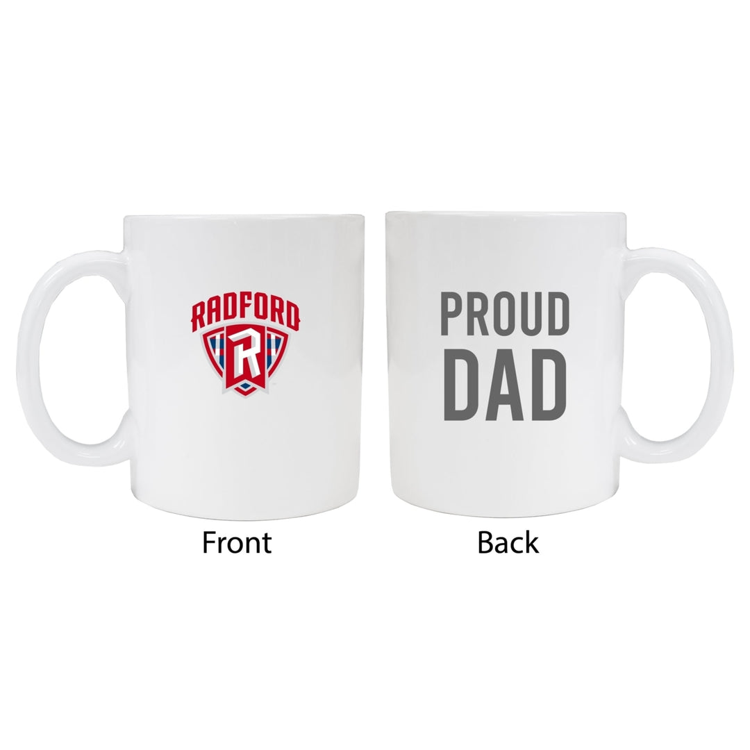 Radford University Highlanders Proud Dad Ceramic Coffee Mug - White Image 1