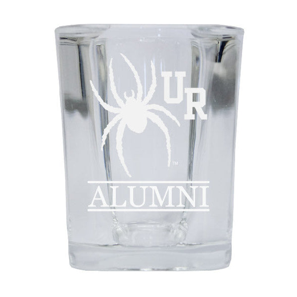 NCAA Richmond Spiders Alumni 2oz Laser Etched Square Shot Glass Image 1