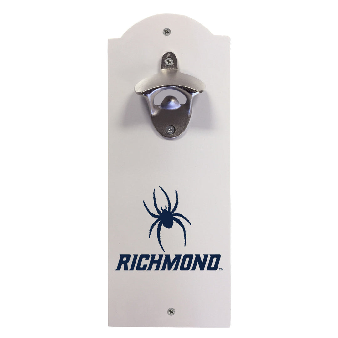 Richmond Spiders Wall-Mounted Bottle Opener  Sturdy Metal with Decorative Wood Base for Home Bars Rec Rooms and Fan Image 1