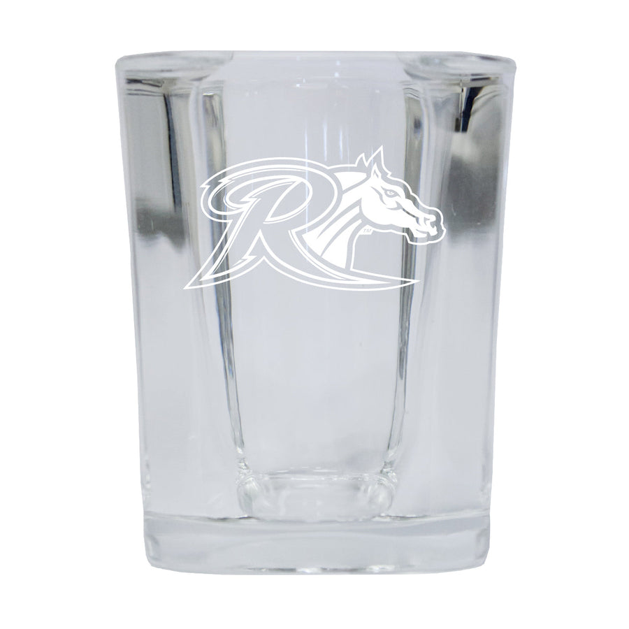 Rider University Broncs NCAA Collectors Edition 2oz Square Shot Glass - Laser Etched Logo Image 1