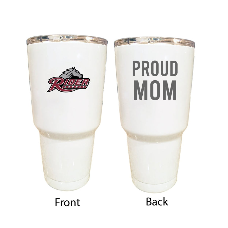 Rider University Broncs Proud Mom 24 oz Insulated Stainless Steel Tumblers Choose Your Color. Image 1