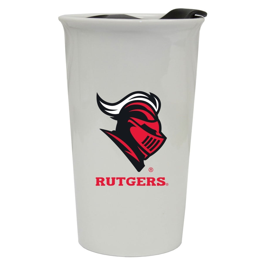 Rutgers Scarlet Knights Double Walled Ceramic Tumbler Image 1