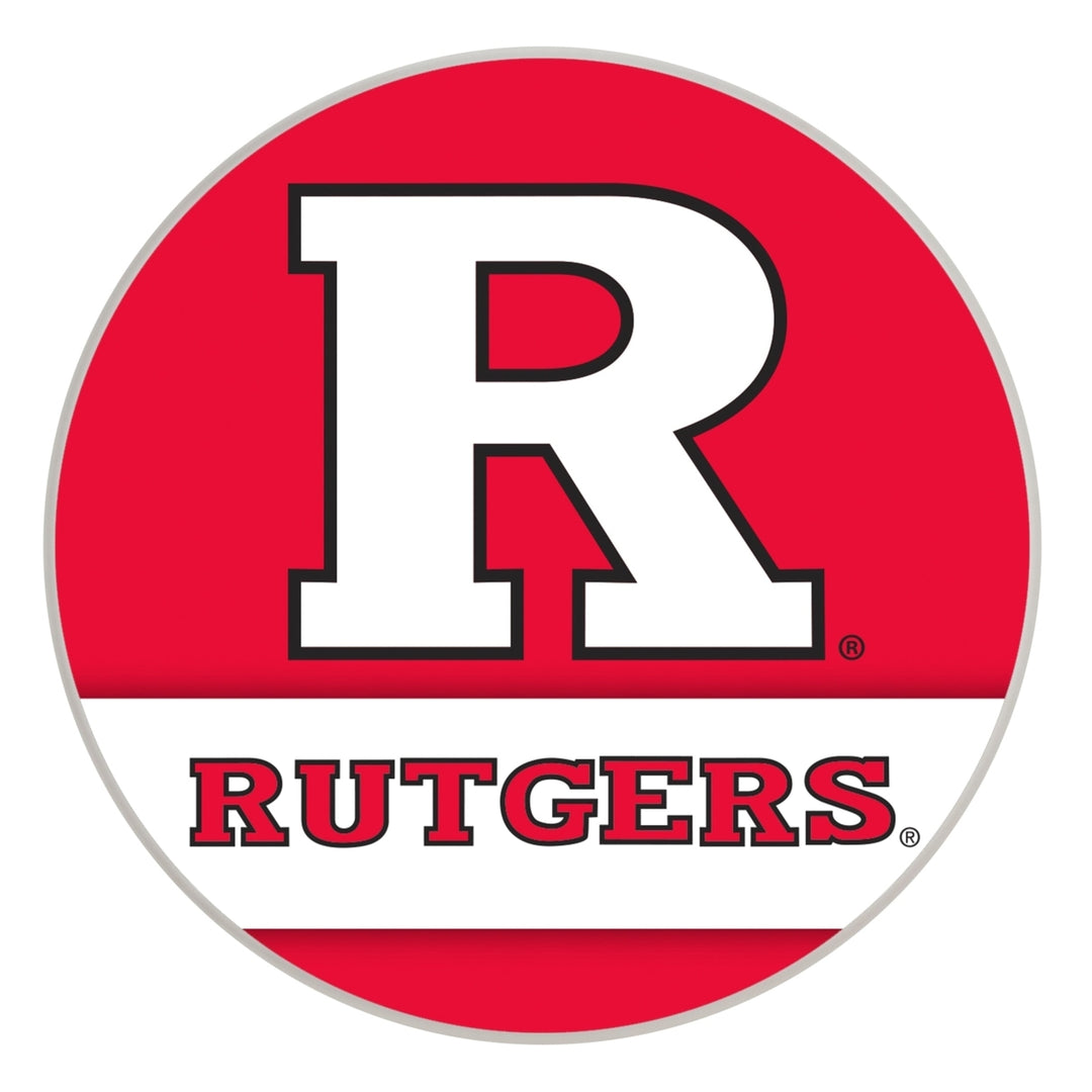 Rutgers Scarlet Knights Officially Licensed Paper Coasters (4-Pack) - Vibrant Furniture-Safe Design Image 1