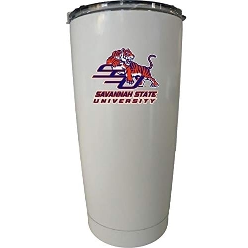 Savannah State University 16 oz White Insulated Stainless Steel Tumbler White. Image 1